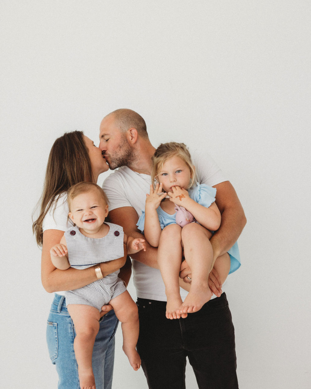 Dr. Leah Gordon with her husband and their two children